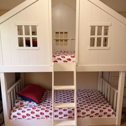Pottery Barn Treehouse Twin Over Twin Bunk Bed Frame