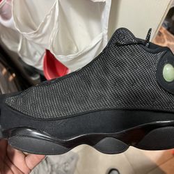 Black cat Jordan 13 used $200 Size 11.5