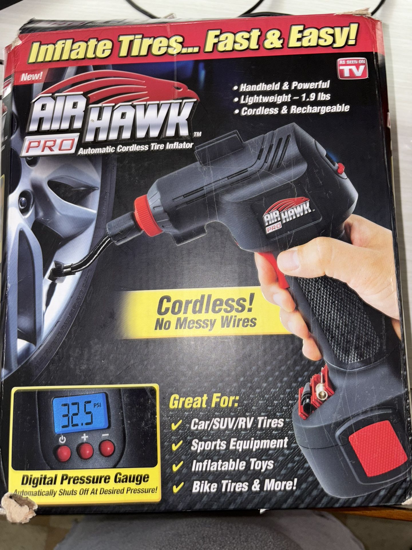 Air Hawk Cordless Tire Inflator 