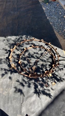 Wrought iron tea lights chandelier