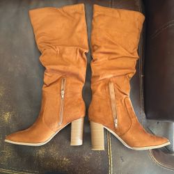 Brown Knee-High Boots 