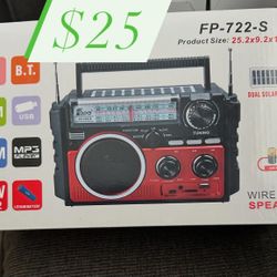 Wireless/solar Speaker With Radio