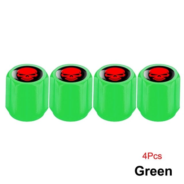 4PCS Fluorescent Car Tire Valve Cap Luminous Bike Tire Valve Stem Caps Universal