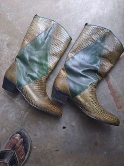 Men's leather scan boots size seven