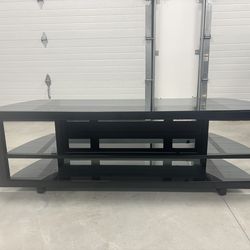 Black Glass TV Stand
