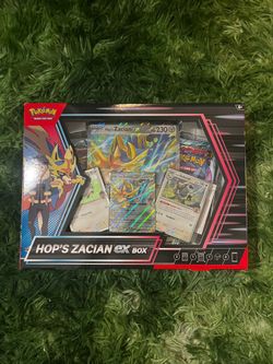 Pokémon TCG Hop's Zacian ex Box Kit 2 Foil Promos + Oversized Card, Sticker