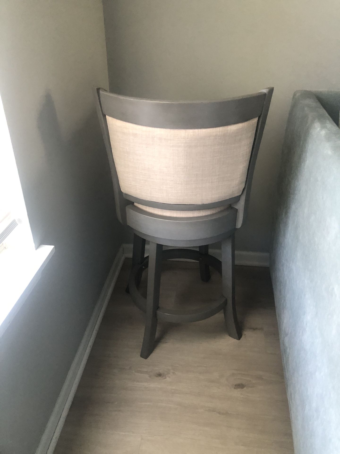 Bar Stools, Grey And Cream Colored from Bed Bath And beyond