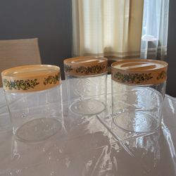 7.5" Pyrex Glass Jars