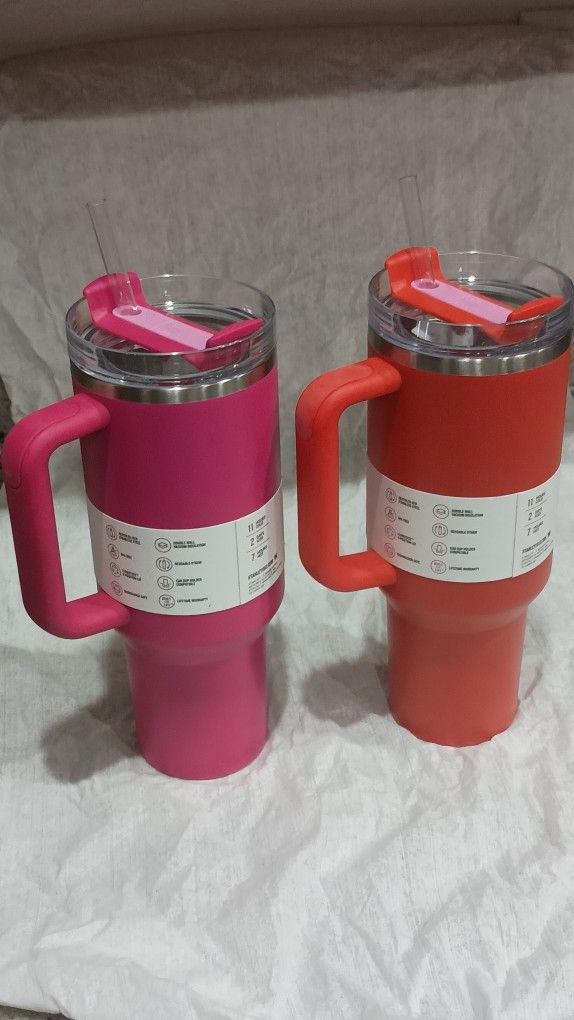 Red And Pink Authentic 40oz Stanley Cups Pair For 180 -  www.rajagirimanappuram.com