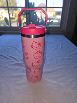 Hello Kitty Pink Insulated Tumbler with Handle