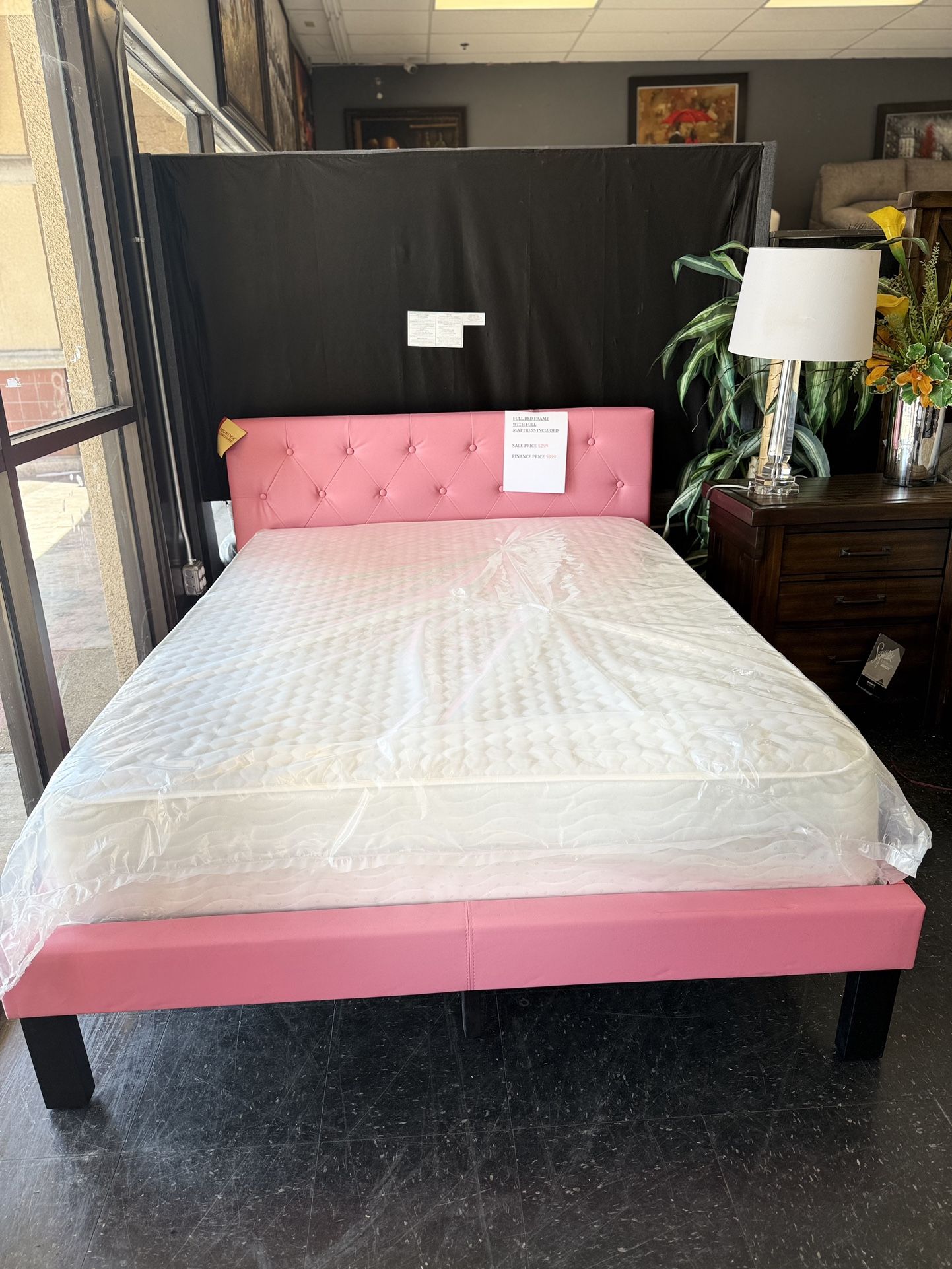 Full Bed Frame With Mattress