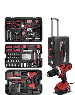 KINGTOOL Home Tool Set Kit - 286 PCS Home Auto Repair Tool Kit