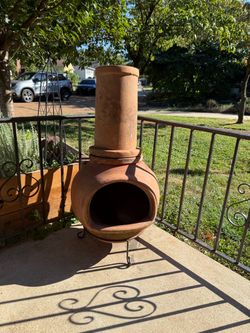 Terracotta Chiminea / Outdoor Fireplace – $50 OBO