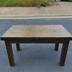 Beautiful Brown Wooden Rustic Dining Table Desk 