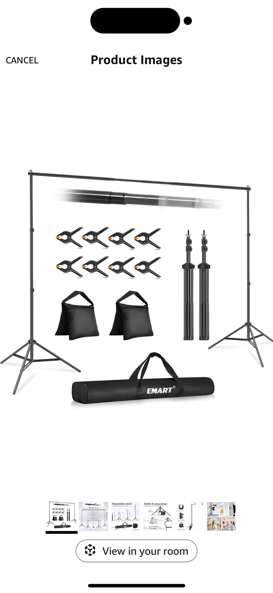 Backdrop Stand 10x7ft(WxH)