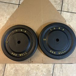 Two 50lb Standard 1 Inch Plates