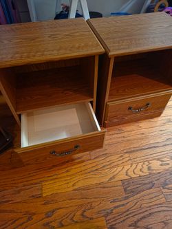 Wooden Nightstands Set