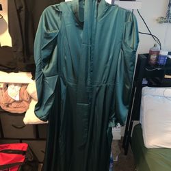 green abaya dress