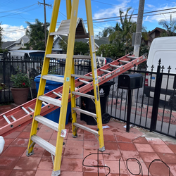 Excellent condition, different sizes heavy duty double side fiberglass ladders