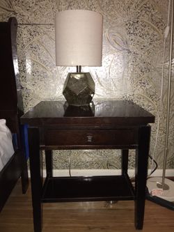 Espresso wooden night stands