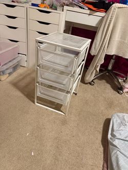 metal white drawer