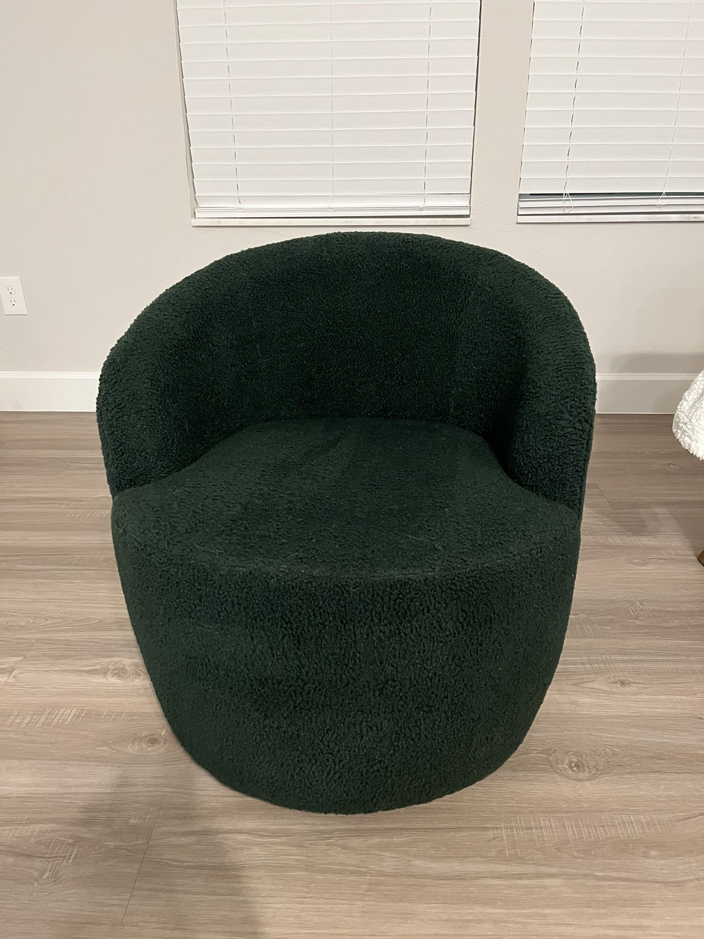 Dark Green Wool Swivel Chair FREE