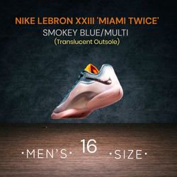 Nike LeBron XXIII 'Miami Edition' - Smokey Blue/Multi-Translucent Outsole