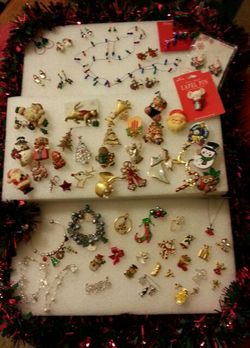 Christmas Pins, Pendants, Bracelets, Earrings, Necklaces