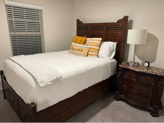 Queen size Bed frame with Bed