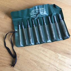 Vintage 9pc Pin Punch Set
