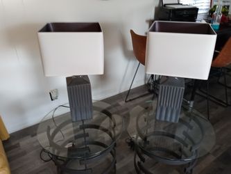 Tables with lamps