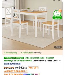 Dining Table and 4 Chairs