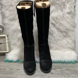 Antelope collection 925 gorgeous black suede Destress wedge boots size 40 9-9.5