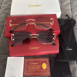 Cartier Sunglasses $60 Each, Both Black And Brown Available