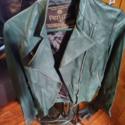 Nice Green Italian Leather Jacket