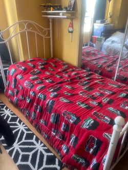 Twin bed with everything