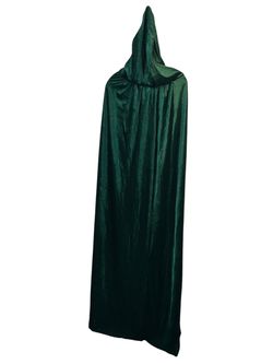 Dark Green Velvet Hooded Cape