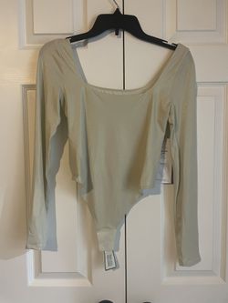 Lululemon White Shimmer Bodysuit