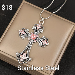 Stainless Steel Women's Cross