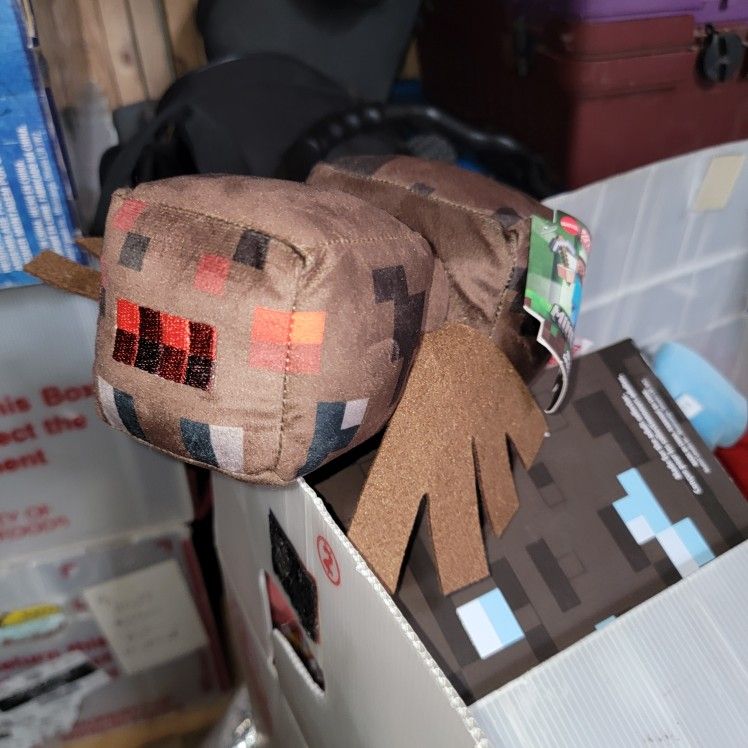 Minecraft Brown Spider Plush 9" Mattel Mojang Stuffed Animal Toy NWT
