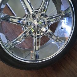 22" 5 Lug Truck Preferred Rims With Tires