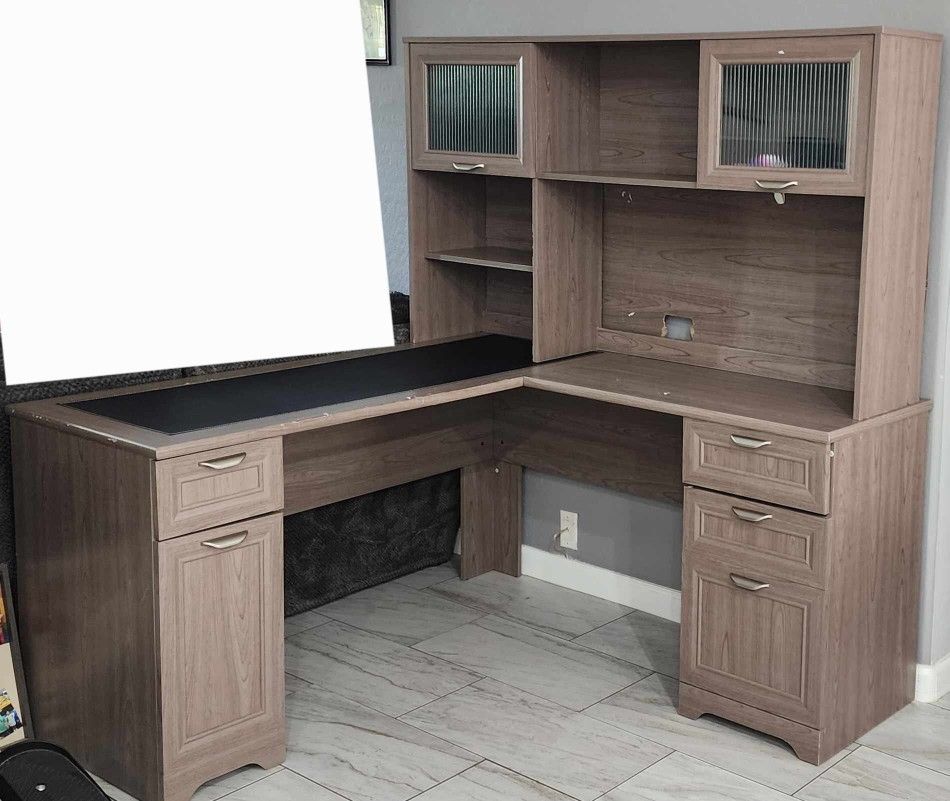 Bush Desk With Hutch