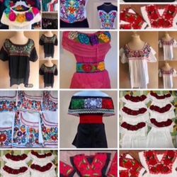 Variety Of Beautiful Méxican Blouses - Variedad de Hermosas Blusas - Prices Vary - Precios Varian 