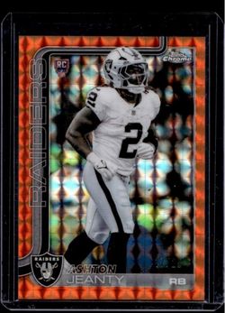 Ashton Jeanty Topps Chrome RC Orange Refractor