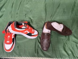 Orange Air Force 1 and Coach Loafers bundle