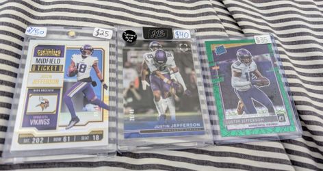 Justin Jefferson Panini Numbered Card, Rc Lot, Gold