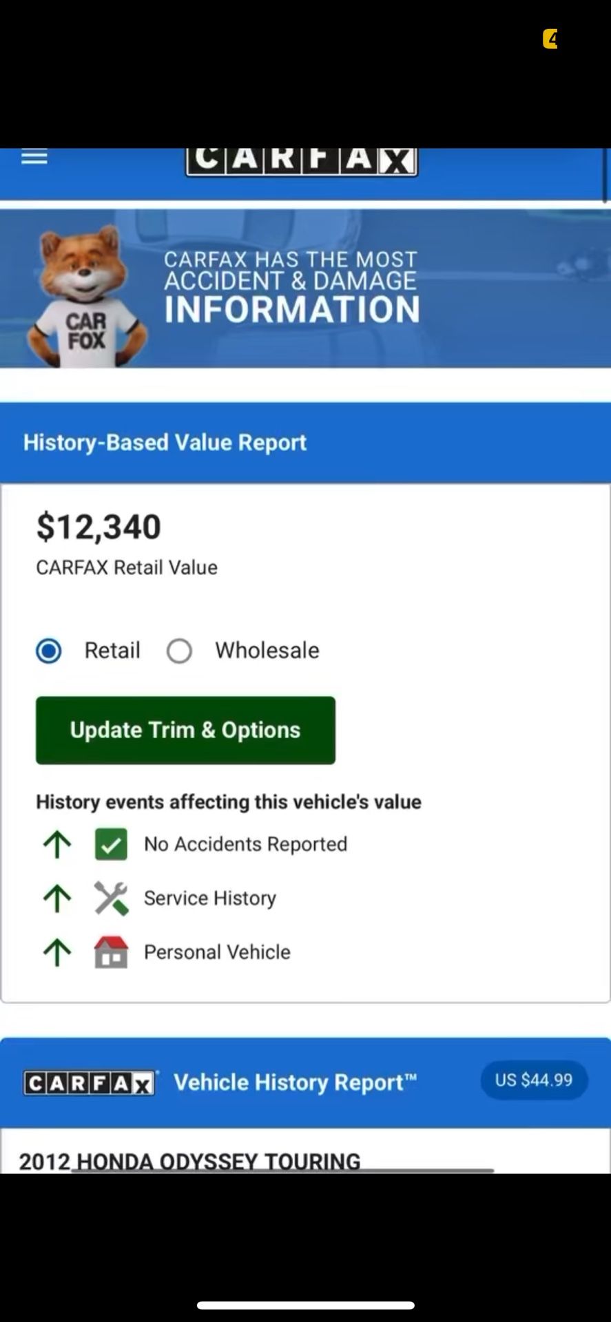 2012 Honda Odyssey