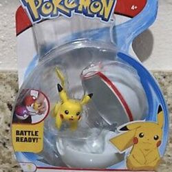 Pokemon Clip N Go Pikachu + Premiere Ball Battle Ready Action Figur