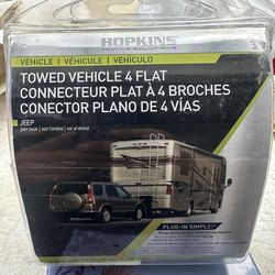 Hopkins Towed Vehicle 4 Flat Connector New In Box.