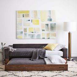 West Elm Couch+Trundle Bed